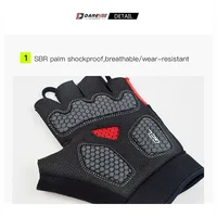 DAREVIE MTB Cycling Gloves Gel Padded Shockproof Breathable Half Finger Cycling Gloves Quick Off Thumb Sweat Wiper Bike Gloves 2