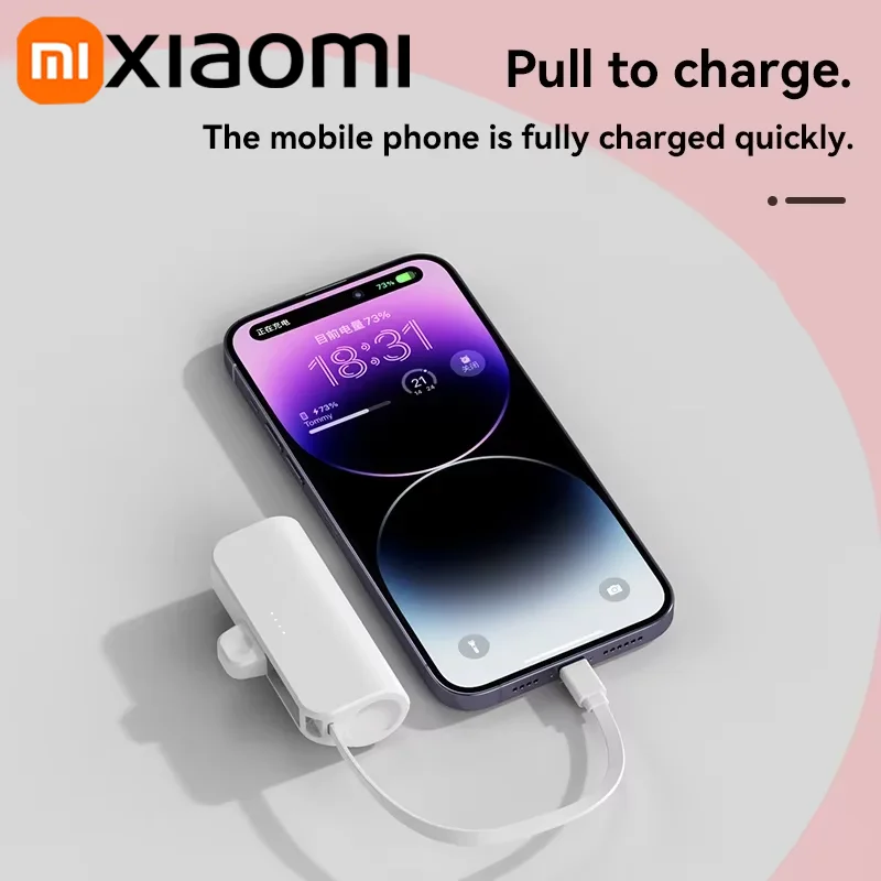 Portable Battery Charger Xiaomi Mini Mobile Power Bank 30000mAh Capsule High Capacity Portable Emergency Supply Fast Charging External Battery For iPhone