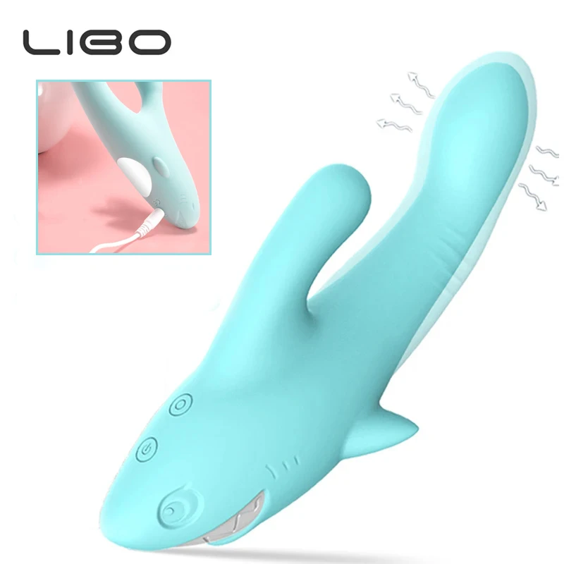 

Mute Dildo Shark Vibrator 8 Frequency Magic Wand Vagina Stimulation Clitoris Massager Anal Plug for Women Masturbation Sex Toys