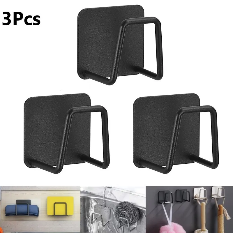 Kitchen Sponge Holder Sink Sponge Rack Stainless Steel Sponges Stand Drainer Sponges Sink Shelf Knife Towel Holder Wall Hook sink sponge rack sink sponge holder