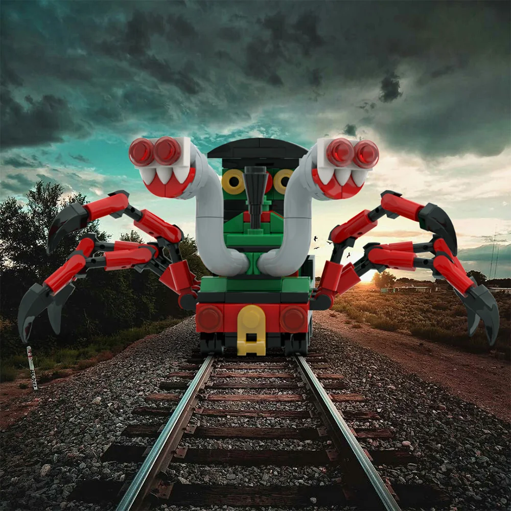 

BuildMOC Mecha MOC Choos Choo Charles Mutated поезд Монстр строительные блоки паук поезд технические блоки игрушки для детей подарок