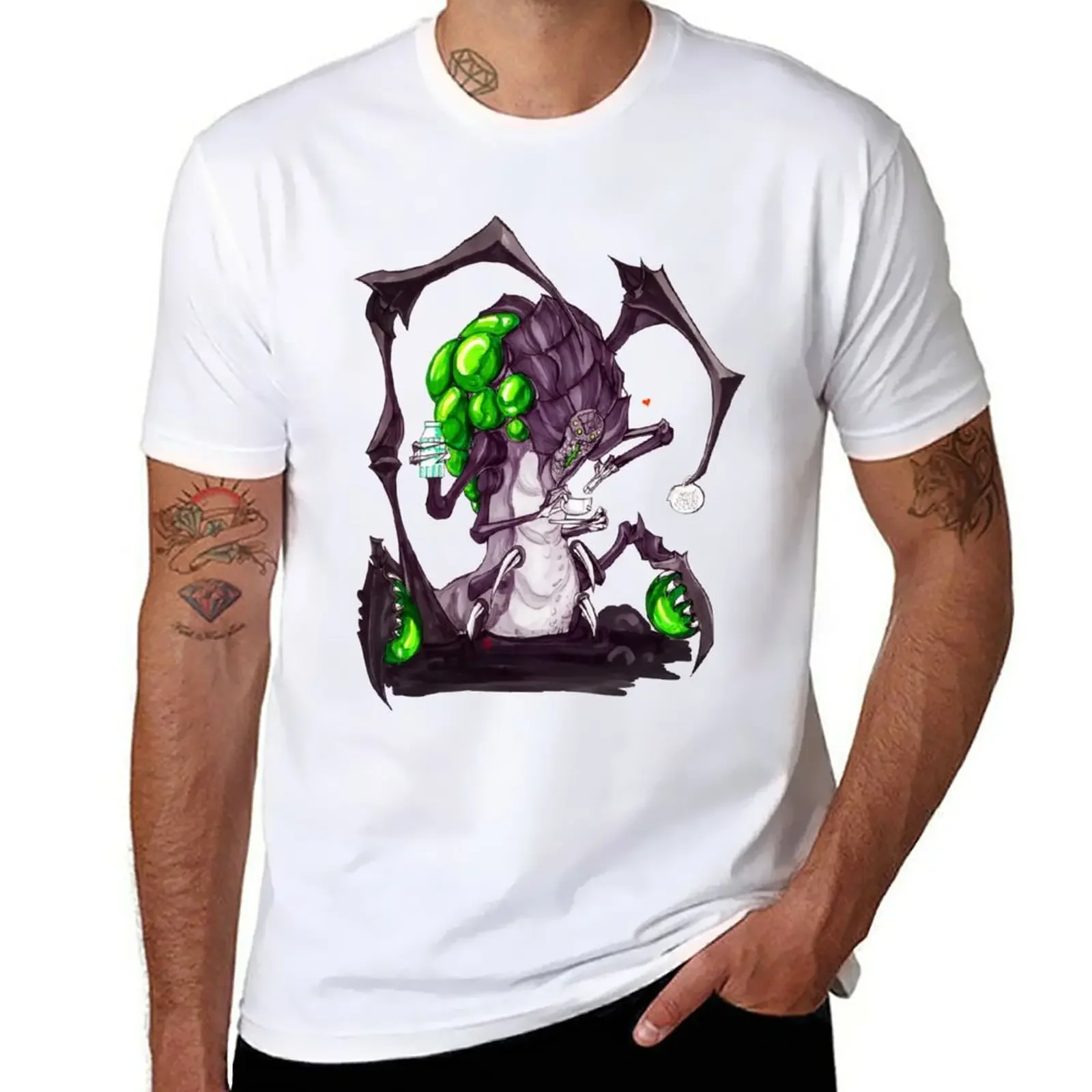 

Abathur drinks Tea T-Shirt Blouse graphics oversized t shirts for men