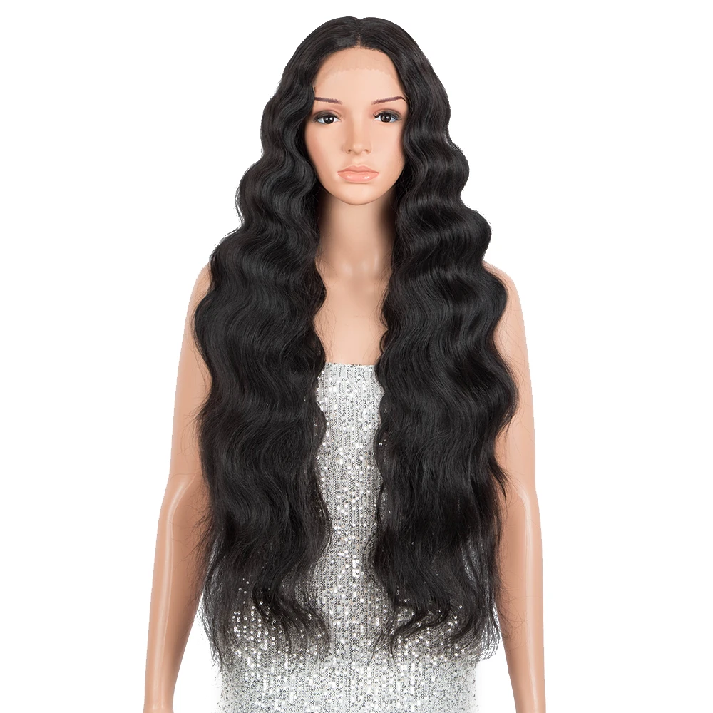 

HAIR Deep water wave high quality ombre color hair Heat Resistant synthetic lace front wigs
