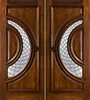 American Stylish Luxury Solid Wood Exterior Double Front Doors 5