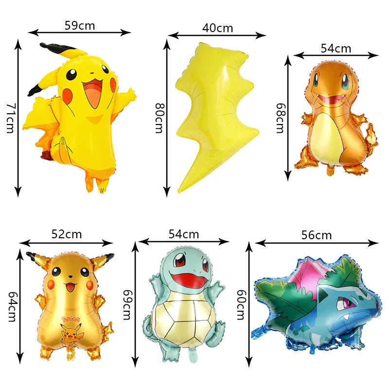 Pikachu Birthday Party Decorations – Balloons, Tableware & Backdrop Set 5