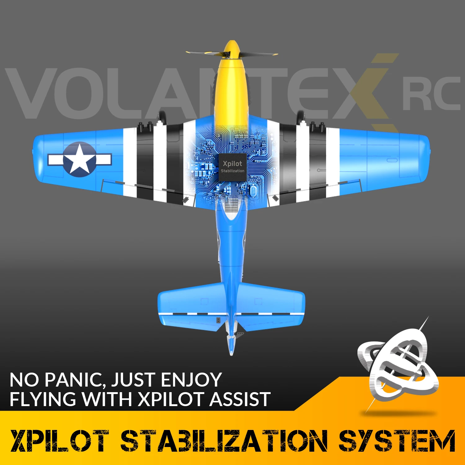 Volantex rc 761-5 P-51 P51D Mustang 400mm Wing Span 2.4G RC Plane Aircraft RTF 6-axis Stabilizer System and One-key Aerobatic 5