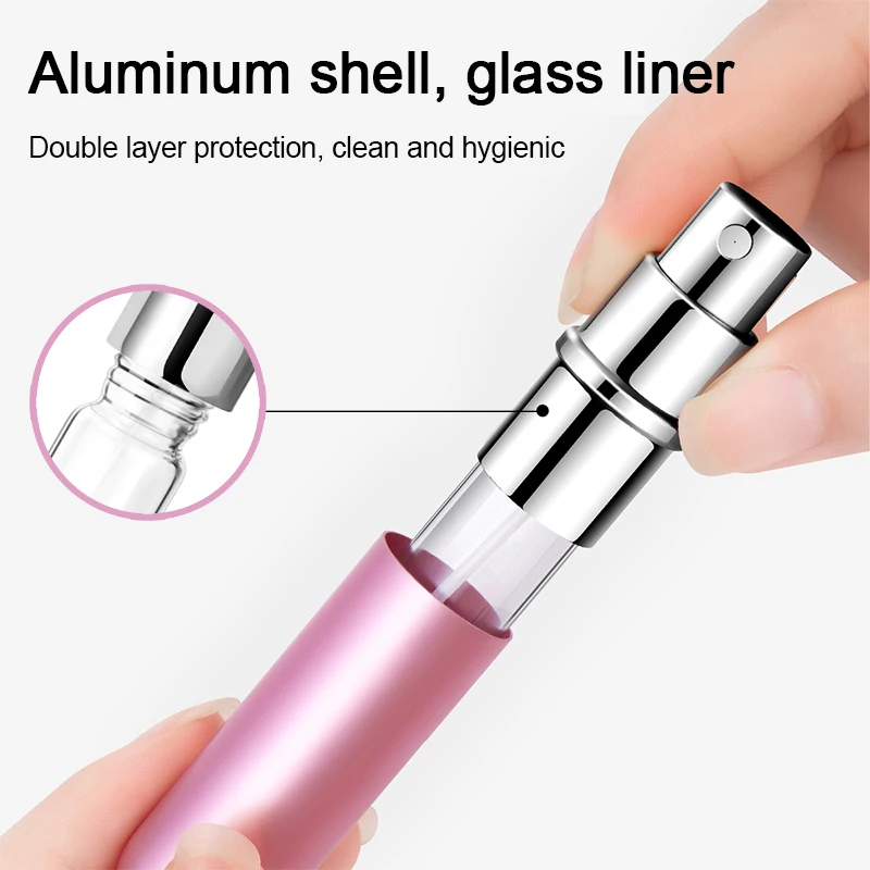 5ml Mini Perfume Bottle Luxury Genuine Leather Portable Spray Atomizer  Bottle For Travel Empty Cosmetic Containers Liner Glass - Refillable  Bottles - AliExpress