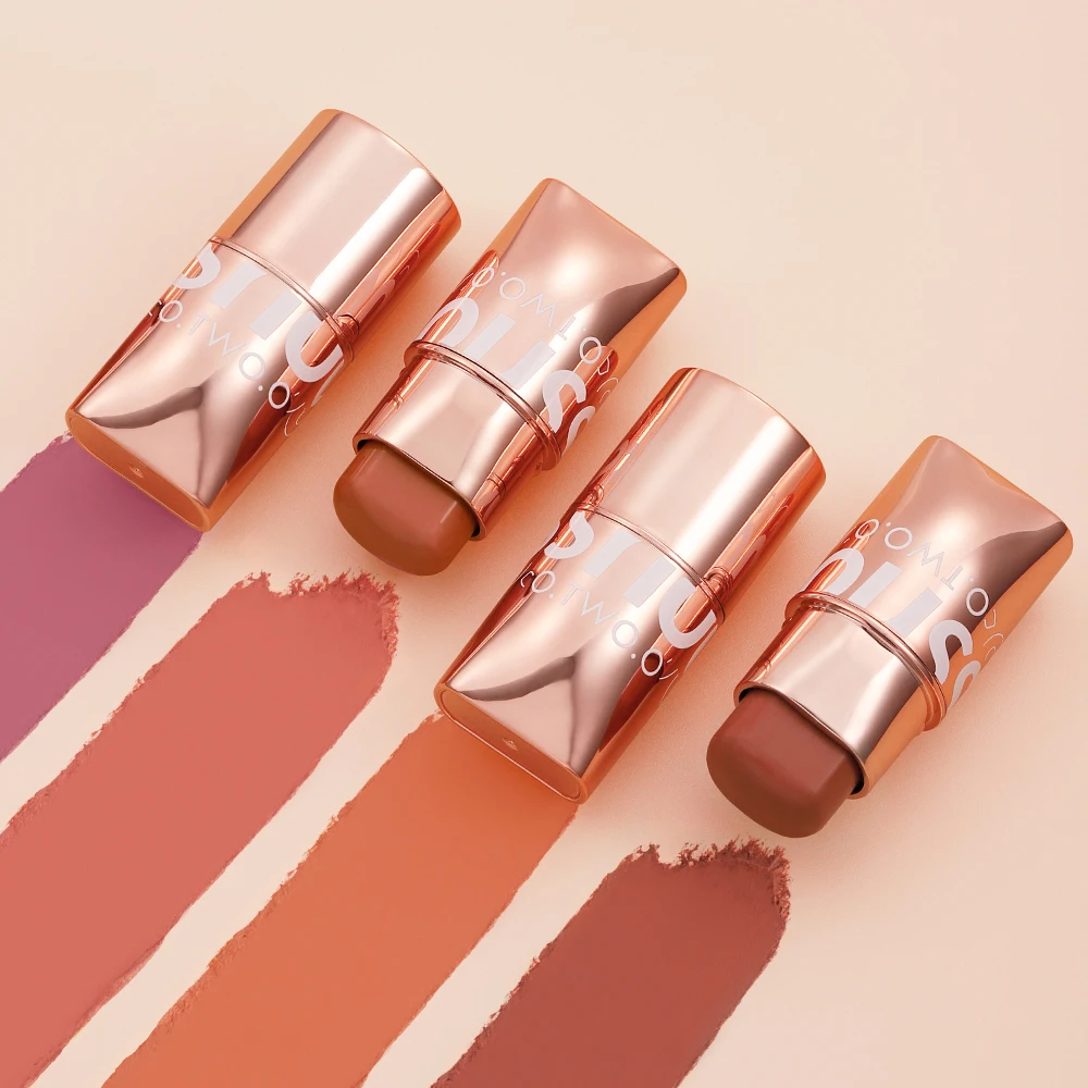 O.TWO.O 2pcs Makeup Set Multi Lipstick Blush Stick Face Primer Makeup Base Oil-Control Waterproof Lightweight for Women