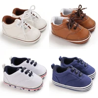 Newborn Baby Shoes Boy Girl Classical Sport Sneakers Soft Sole PU Leather Lace Up Multi-Color First Walker Casual Shoes 0-18M 1