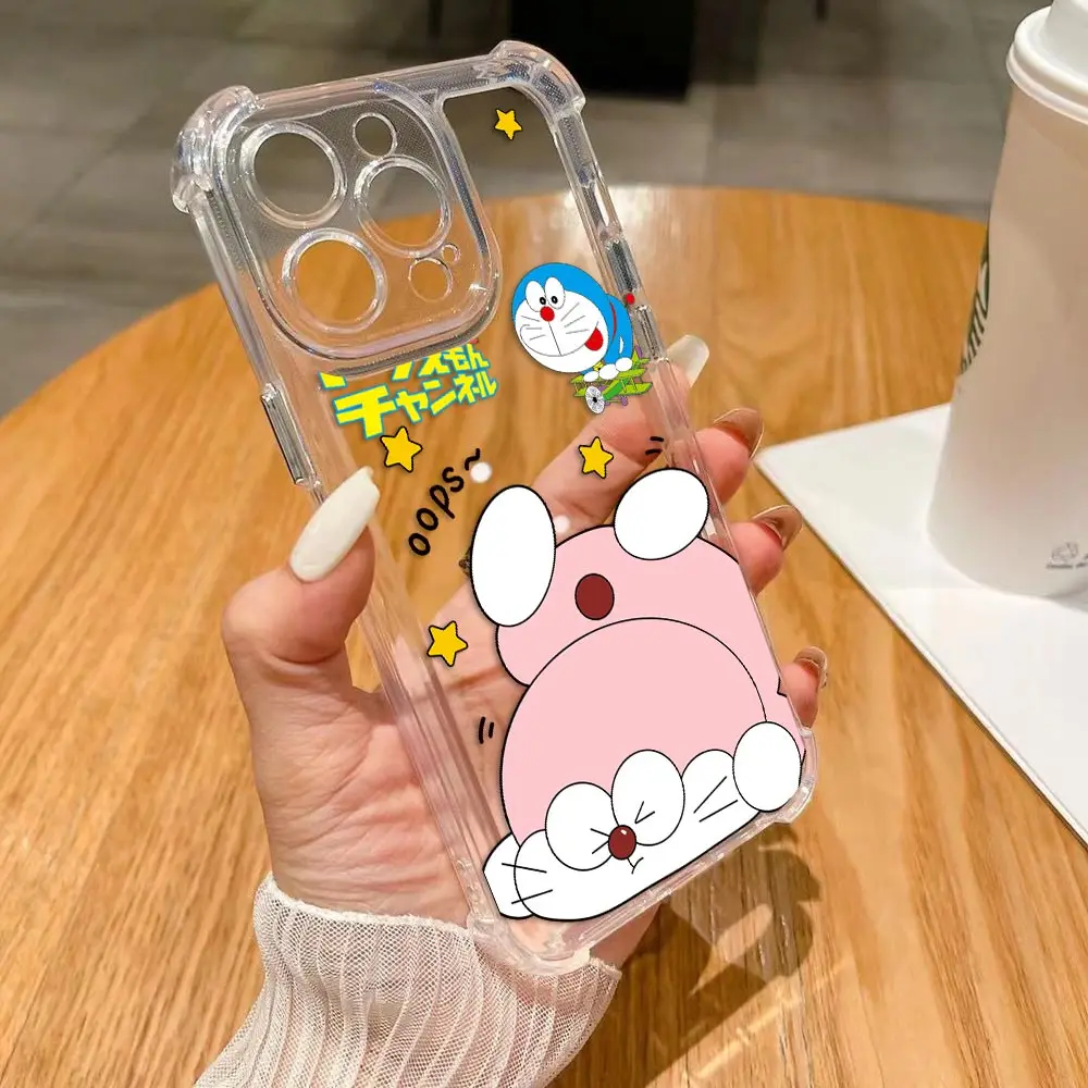 Transparent Cartoon D-Doraemon Cat Phone Case Cover
