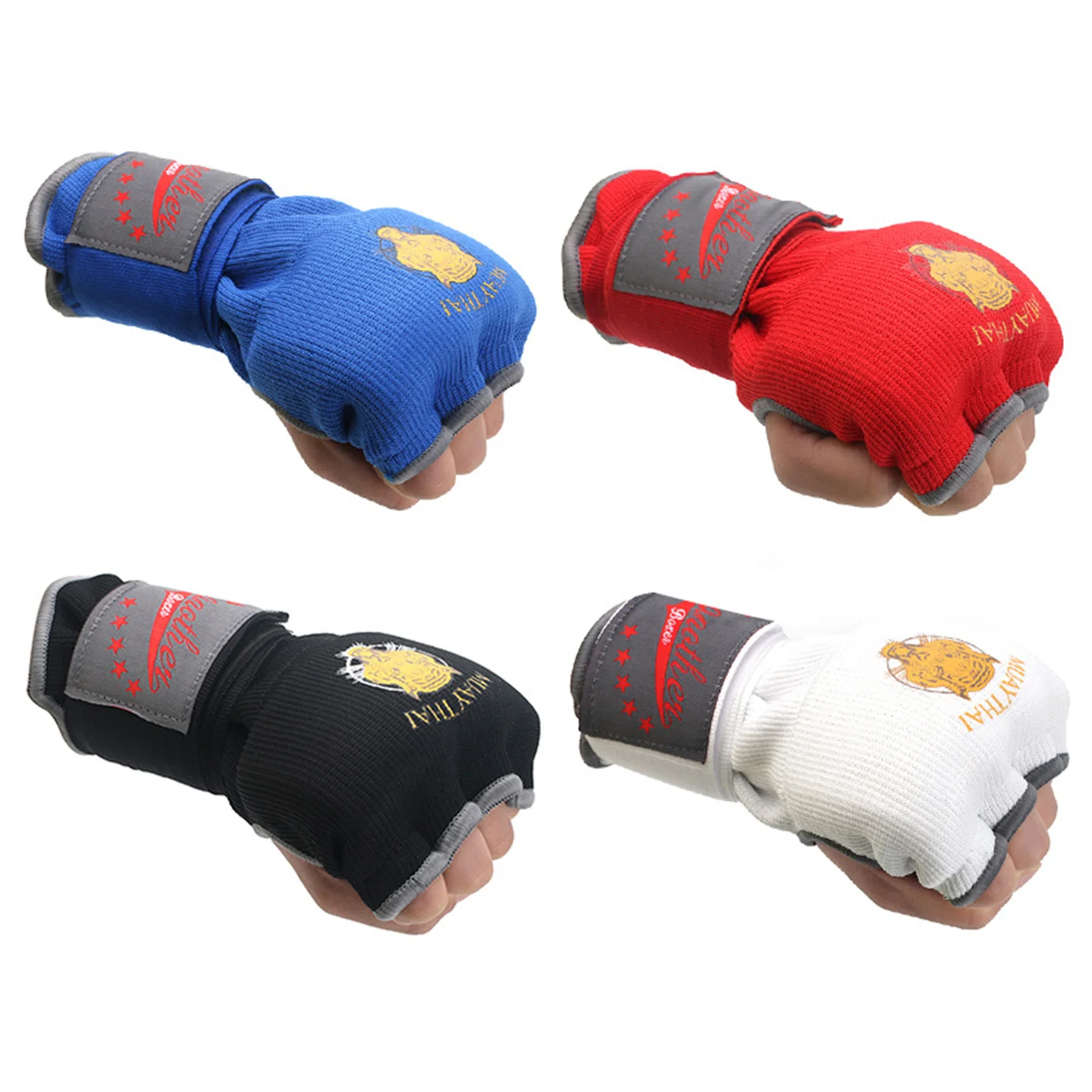 

Open-fingered Gloves Boxing Gel Gloves Kids Adults Men Women MMA Fighting Sanda Quick Hand Wrapping Bandage Pugilism Gloves