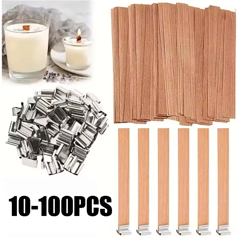 Artisanal Soy Wax Candles with Wooden Wicks and Candle-Making Guide