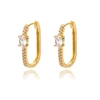 Boucles d'oreilles circulaires pour femmes, Vintage, Punk, rondes, baroques, en perles, en acier inoxydable, Clip d'oreille circulaire, bijoux cadeau Mujer