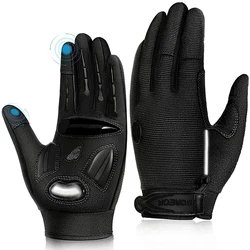 Breathable Non - Slip Touch Screen Cycling Gloves - M (Black)