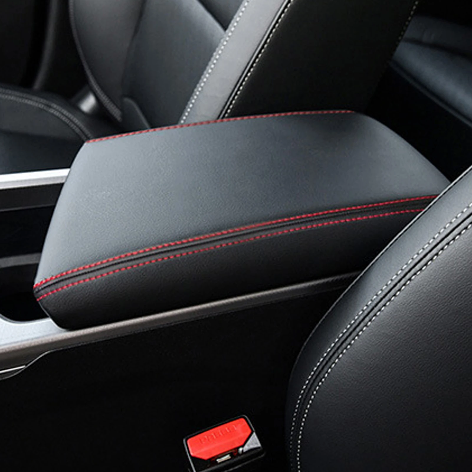 Maßgeschneiderte Mittelkonsolenabdeckung für Geely Emgrand 4th 2022–2025, Auto-Armlehnenabdeckung, Mikrofaser-Leder, wasserdicht und kratzfest – Detail 3