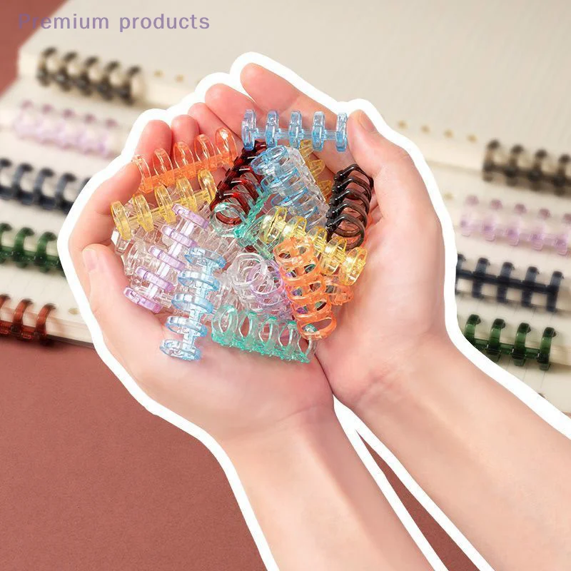 20Pcs Binder Buckle for Loose-Leaf Books 5-Hole Binding Ring DIY Punch Accessories Comfortable Home Office Supplies - 3