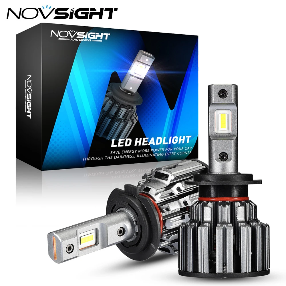 NOVSIGHT bombillas para faros delanteros de coche H7, 90W, 15000LM, haz único, luces superbrillantes automóvil, blanco, 12V|Bombillas (LED) faros delanteros| - AliExpress