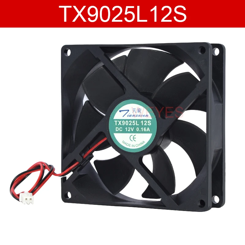 Ventilador de Radiação Pinos Dc12v 0.16a 9cm 9025 Novo Tx9025l12s