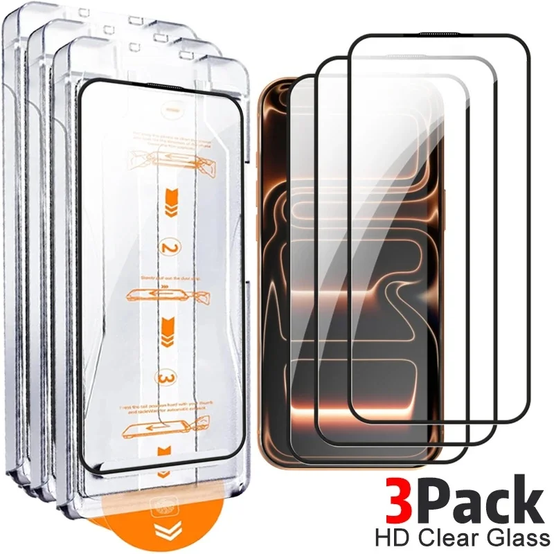 3-Pack Privacy Screen Protector - Tempered Glass Anti-Spy Film with Dust-Free Installation