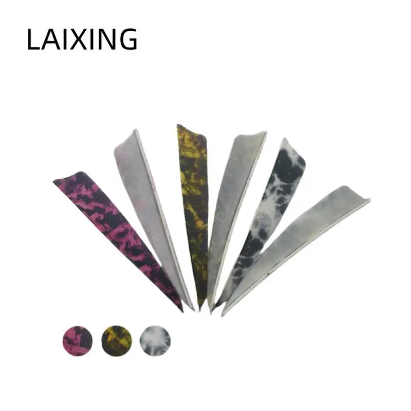 

25PCS 3 Inch Türkiye feather, shield cut single side pattern, suitable for DIY hunting arrow blade accessories