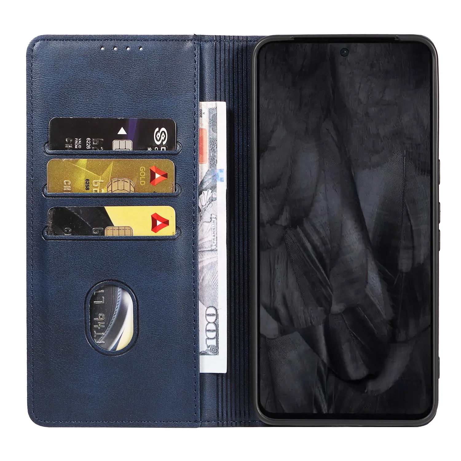 Leather Flip Wallet Phone Case with Card Slots