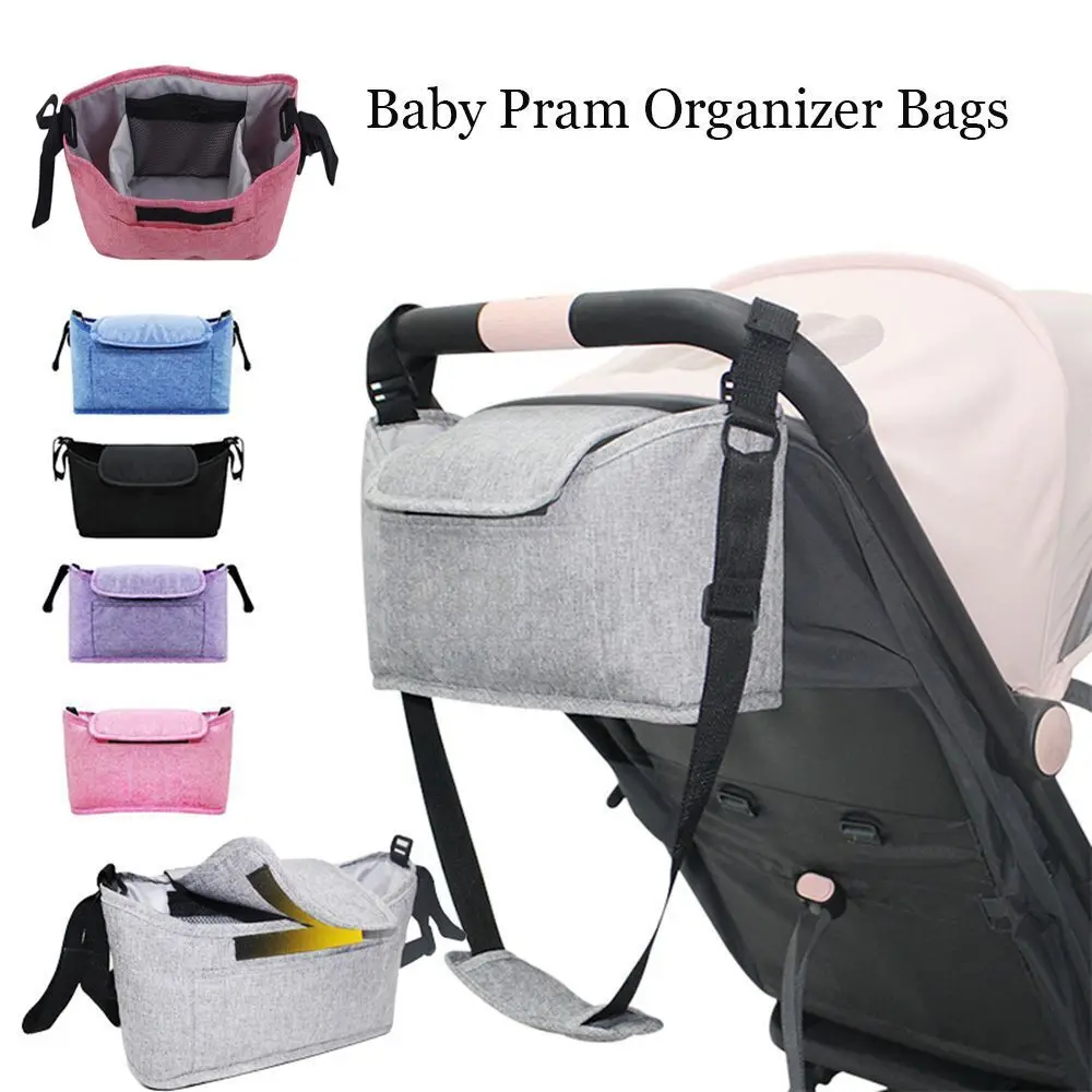 

Trolley Storage Bags Nylon Stroller Bag Pushchair Baby Organiser Mummy Bag Pram Hanging Bag Buggy Cup Bottle Holder