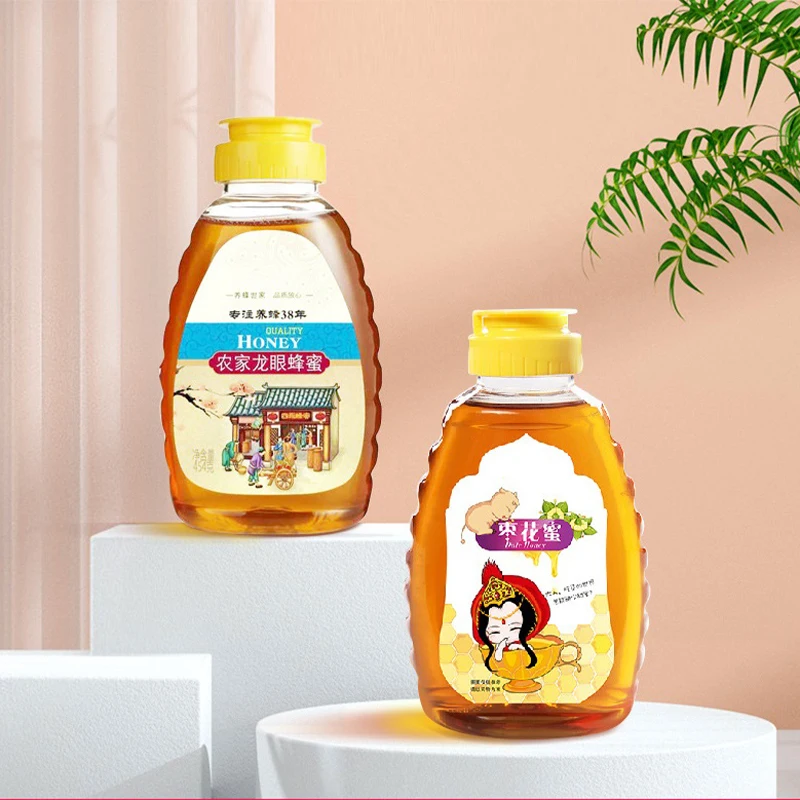 Plastic Honey Squeeze Bottle Salad Dressing/Oil Dispensers Flip Cap Refillable Condiment Containers Leak Proof Squeezable Bottle jam squeeze bottles condiment bottles