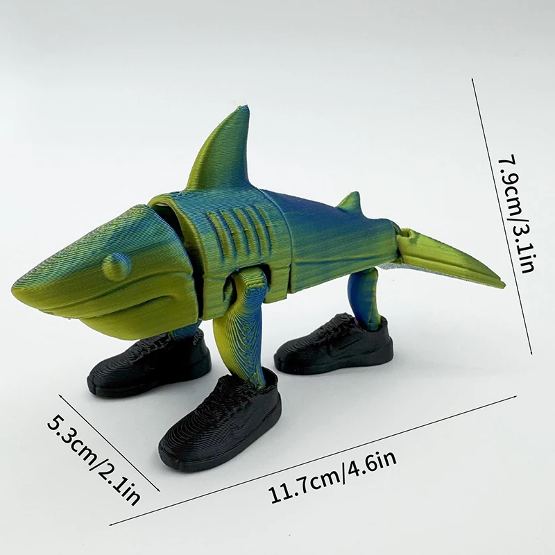 3D プリント Brainrot 装飾品 Tralalero Tralala ミームサメ置物 3D