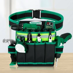 1680D Oxford Cloth Waist Tool Bag Waterproof Working Professional Electrician Carpenter Organizer Wrench Screwdriver Tool Bag