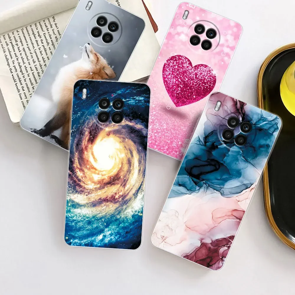 Elegant Marble Soft Silicone Clear Case for Honor and Nova Series - Premium Shockproof Bumper Protection