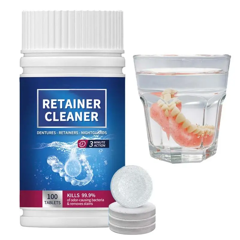 DentureCleansingTablets100TabsFalseToothCareTabletsCleanse