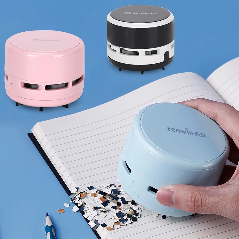 

TENWIN Mini Desktop Vacuum Cleaner Student Desk Dust Auto Cleaning Eraser Scrap Portable Home School Office Sweeper Supplies