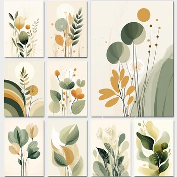 Tropical Abstract Leaves Canvas Print Decor