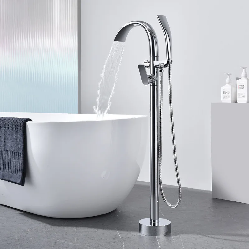 Mitigeur Baignoire Chromé,Robinet Baignoire Avec Douchette 5 Jets