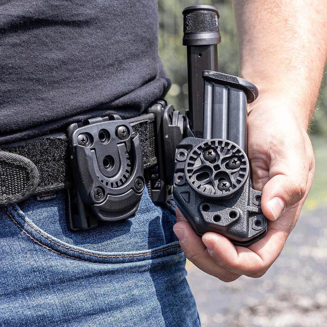 Tactical Tek-Mount Mini Quick Connect Mounting System for Mag Pouches Gun Holster Tourniquet Pouches and Hunting Duty Belt Gear