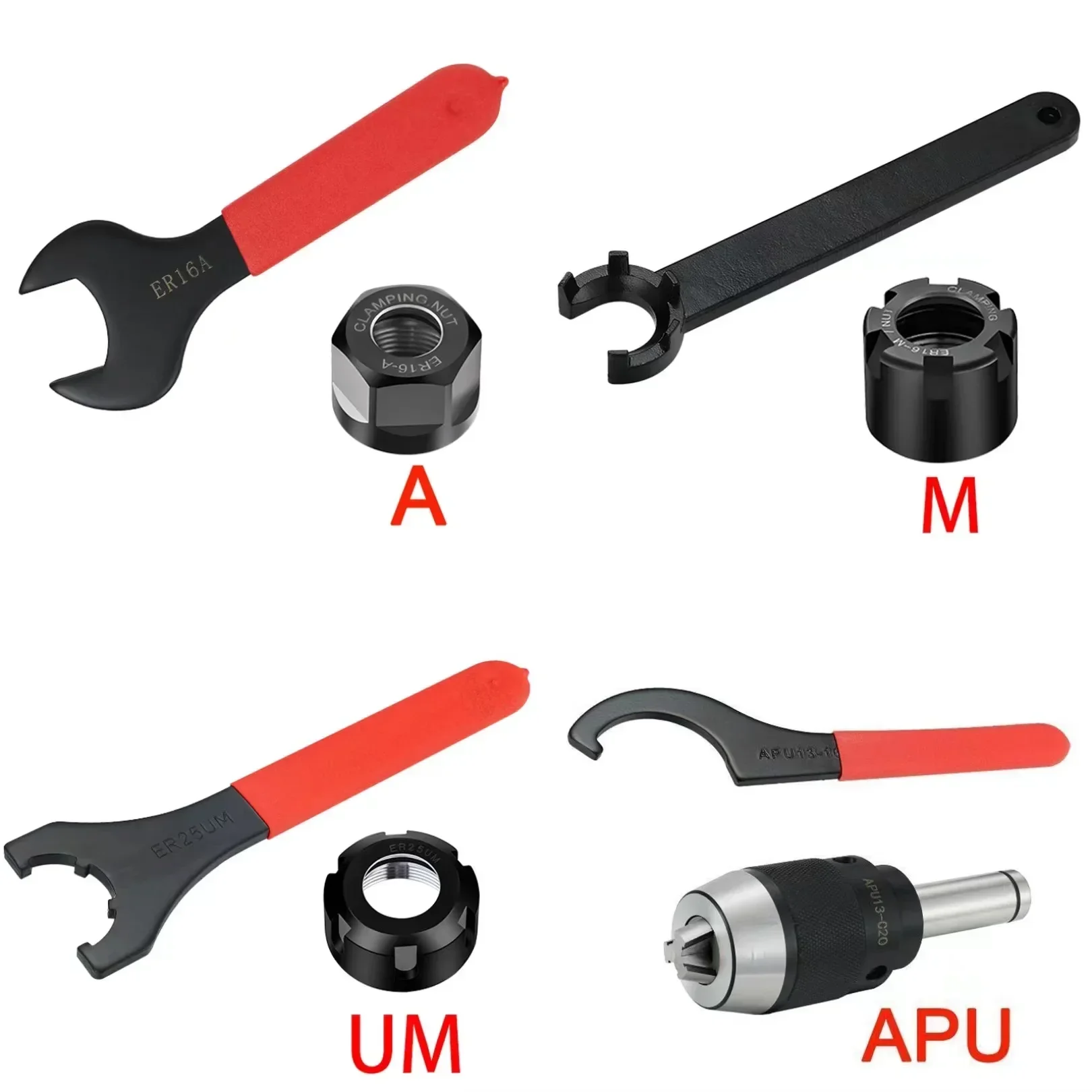 ER Iso Apu Wrench Er ER8 ER11 ER16 ER20 ER25 ER32 ER40 ISO20 ISO25 ISO30 APU13 APU16 C25 C32 C40 ER16MS ER20MS Wrench Nut wrench nut collet