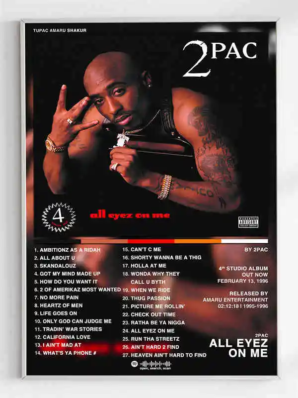 2Pac 音楽アルバムカバー美的写真ポップヒップホップラッパー