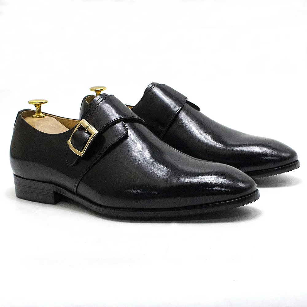 Men Leather Double Monk Strap Dress Shoes Mens Black Monk Strap Dress