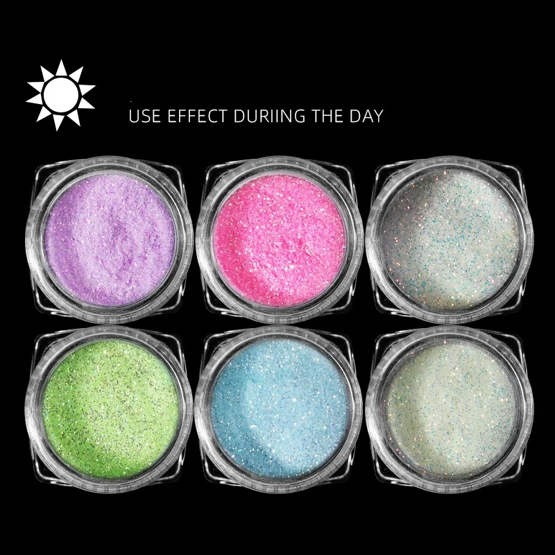 Glow In The Dark Pigment Luminous Nail Dipping Powder Summer Decoration Manicure Accessories Tool For Nail Supplies Professional