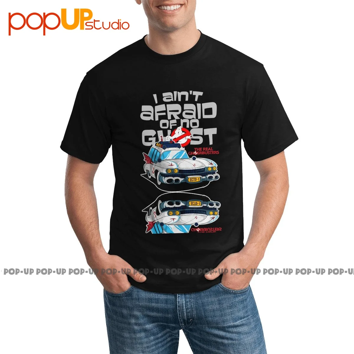 Новинка футболка для охотников за привидениями я не боюсь призраков эктомобиль ЭКТО 1 дизайн уличная одежда футболка