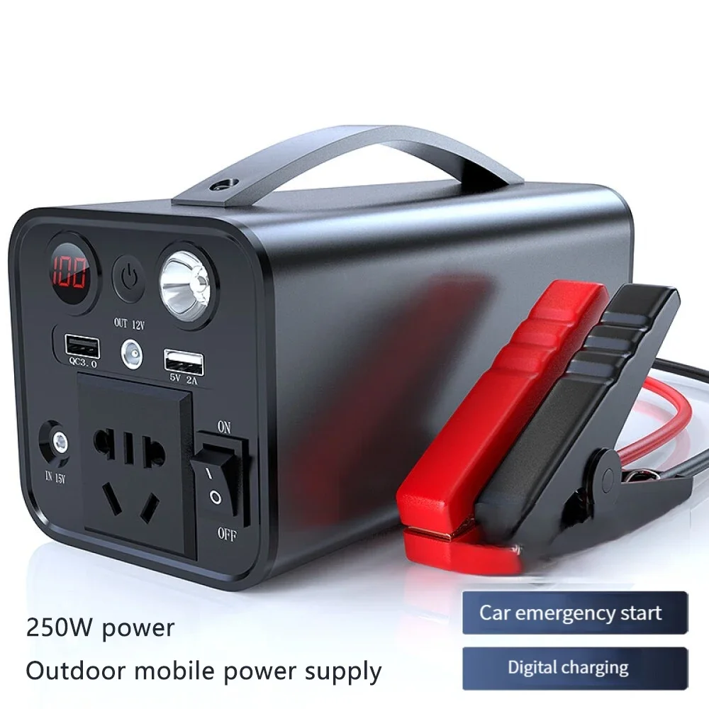 Alimentatore Per Avviamento Di Emergenza Per Auto Caricabatteria Da 12V Alimentatore Per Accumulo Di Energia All'Aperto 250W Qc3.0 Jump Starter