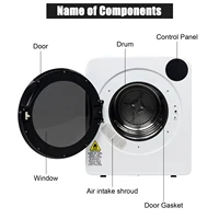 Electric Compact Laundry Clothes Dryer Tumble Dryer Easy Control Panel with LED display for Variety Drying Mode Portable Dryer 2