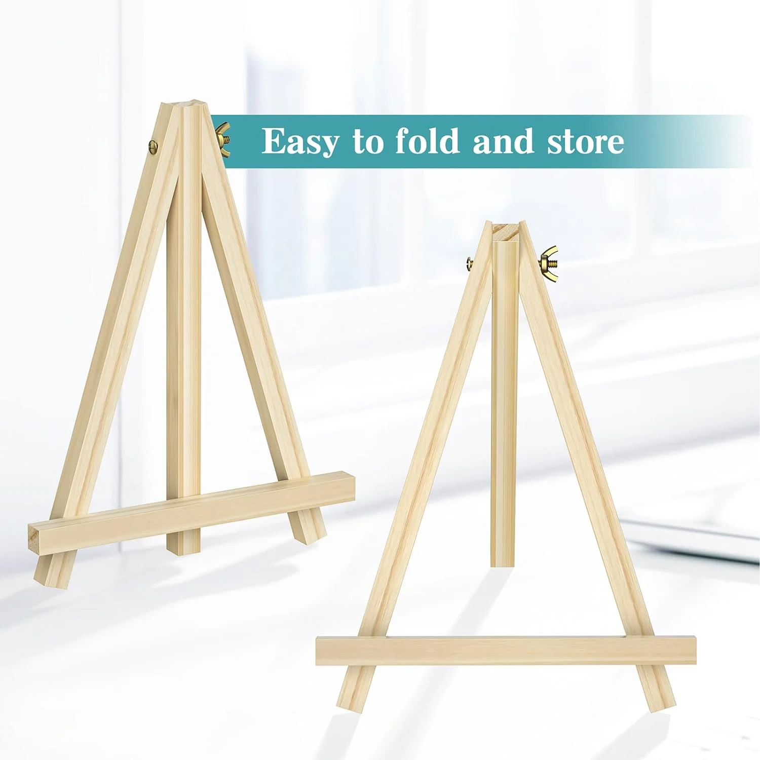 1Pcs Wood Mini Easel Frame Desktop Triangle Display Stand Wedding Table Card Stand Holder Children Painting Craft Artist Tripod