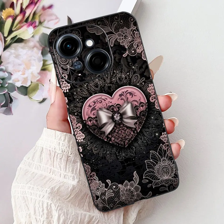 Fashion Cool Pattern Black Silicone Soft Phone Case