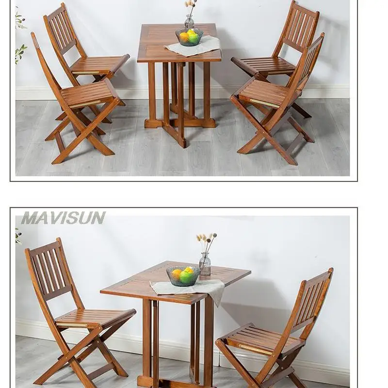 Folding Picnic Solid Wood Portable Table Barbecue Supplies Camping Small Outdoor Table And Chair Balcony Furniture