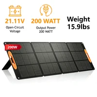 Panneau solaire pliable 200W 420W monocristallin à haute efficacité, kit de chargeur solaire portable et étanche, panneau solaire pliable multi-sorties pour camping en plein air, camping-car, van, station d'alimentation portable hors réseau. 1
