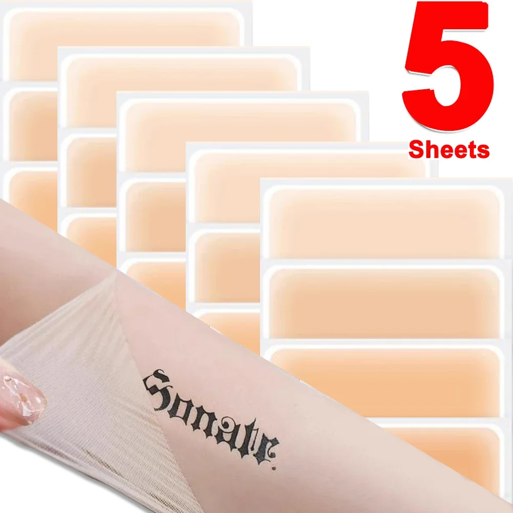 5PCS Waterproof Tattoo Flaw Conceal Stickers Set Temporary Tattoo Cover-up Patches Full Cover Body Tattoos Scars Skin-friendly For Tattoo Sticker Temporary Tattoos