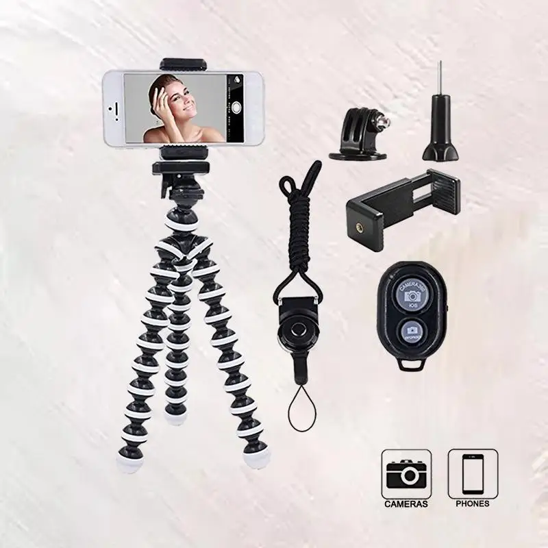 

Black Mini Octopus Tripod for Camera and Mobile Phone - The Perfect Desktop Tripod for All Your Photography NeedsIntroducing ou