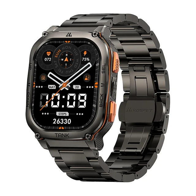 2025 New KOSPET TANK M3 Ultra GPS Smartwatch For Men Waterproof 5ATM AMOLED AOD 480mAh Digital Bluetooth Call Men's Watches - Image 6