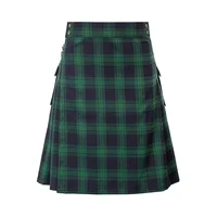 Men's Scottish Festive Skirt Men's Check Contrast Pleated Skirt 2